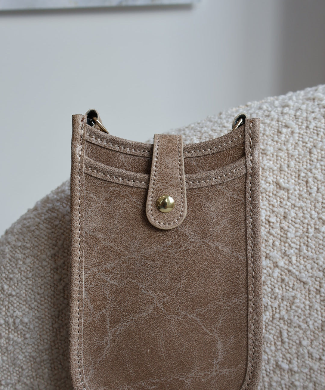 Pochette téléphone en cuir