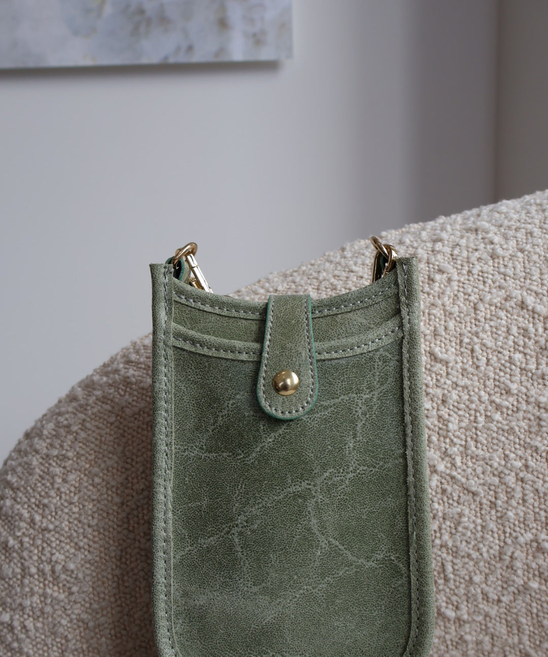 Pochette téléphone en cuir